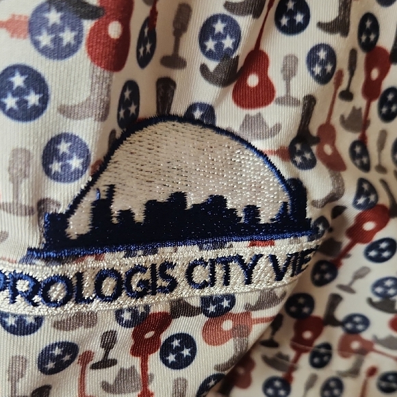 Rhoback Nashvegas Red, Blue, and Gray Patterned Shirt Size Large - Picture 5 of 8